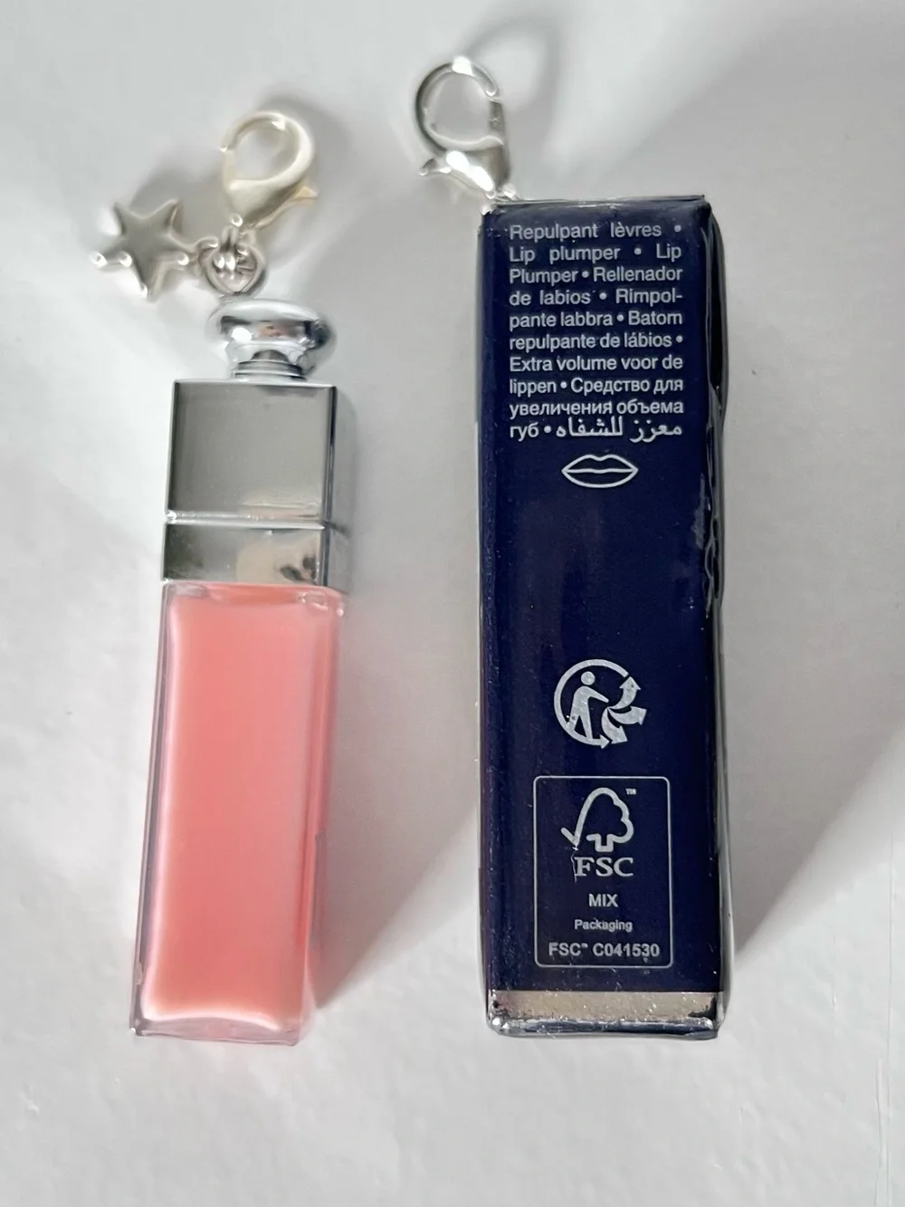Dior Addict Lip Maximizer Plumping Gloss Mini  Keyfob Bag Charm Dustbag
